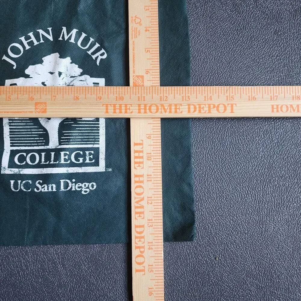Vintage John Muir College UC San Diego Green Canvas Tote Bag